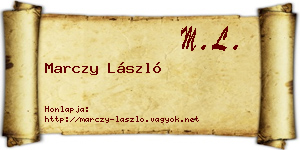 Marczy László névjegykártya
