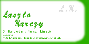laszlo marczy business card