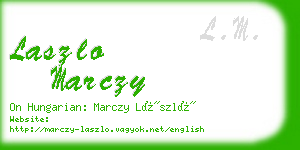 laszlo marczy business card